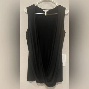 Soma black sleeveless top Large